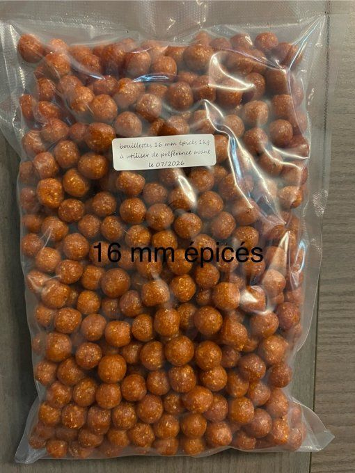 Bouillettes 16 mm épicés 1kg
