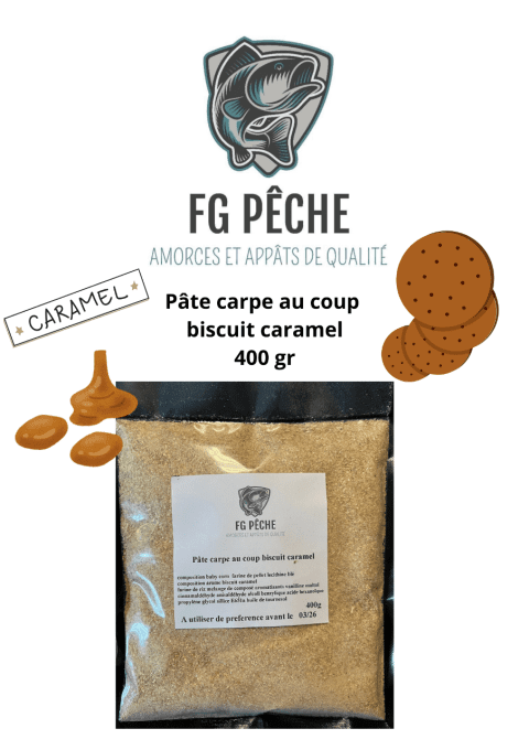 pâte carpe au coup biscuit caramel 400 gr