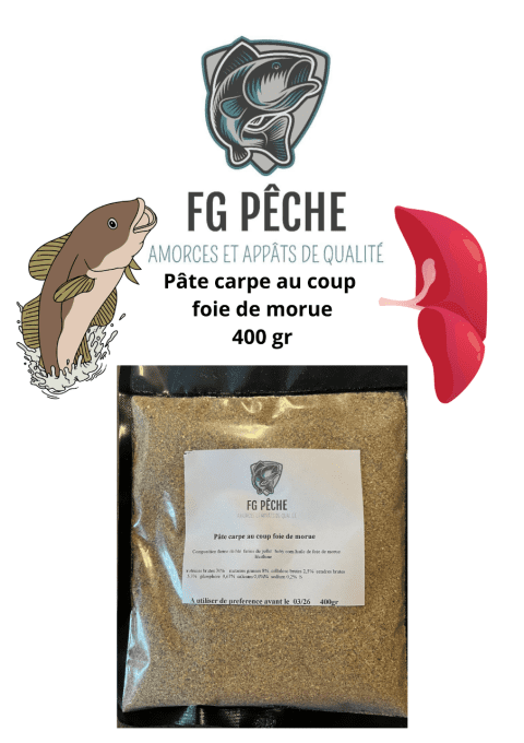 Pâte carpe au coup foie de morue 400 gr